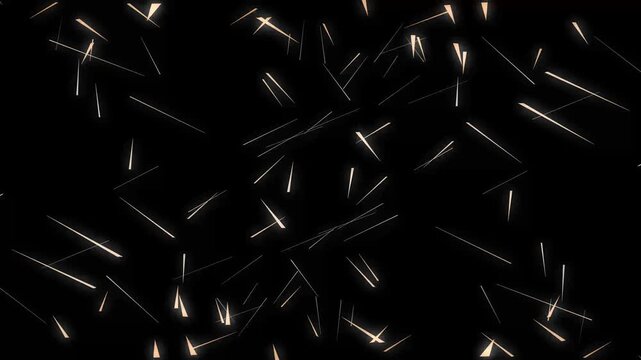 Abstract Luxury Background With Gold And White Glowing Triangular Confetti 