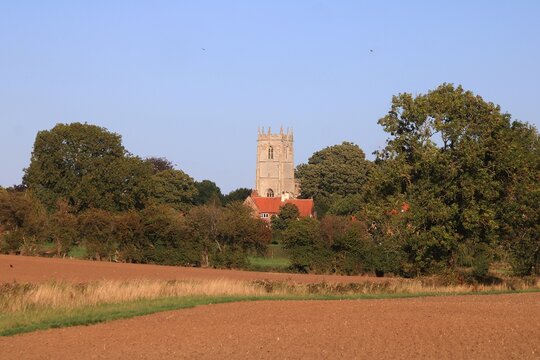 St John the Baptist Church, East Markham, Nottinghamshire, viewed from the west.