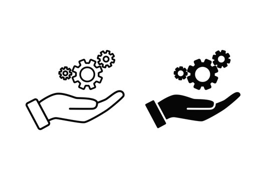 Responsibility icon, black and white filled, vector illustration. Simple design for accountability, duty, and trust