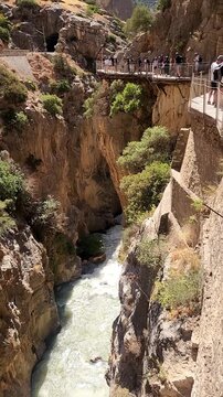 Caminito del Rey. Beautiful and Scenic Mountain Landscape in M&aacute;laga, Andalusia, Spain
Editorial Use Only.
