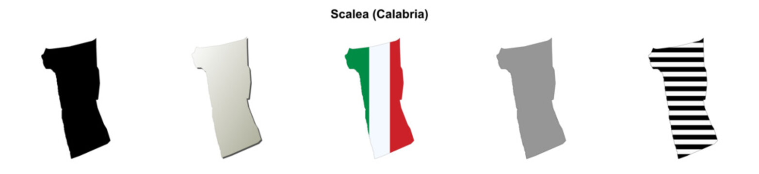 Scalea (Calabria) outline map set