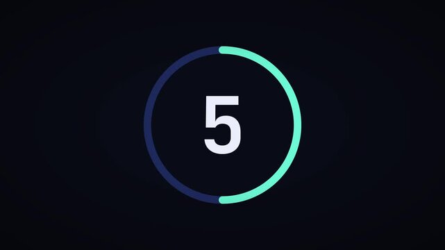10 second countdown timer with circular progress ring