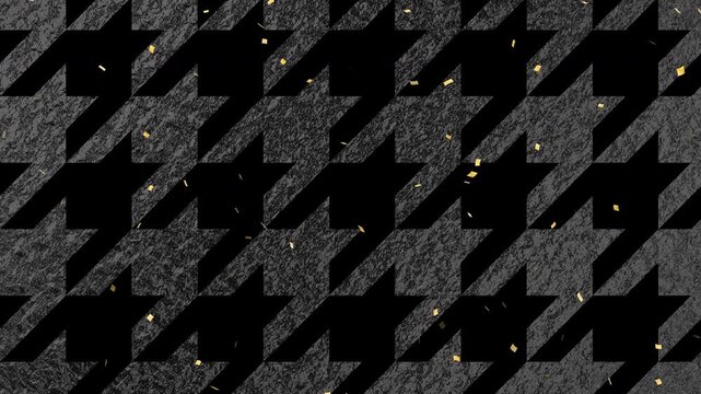 confetti gold fall pattern01 chidorigoushi pattern loop （black background）01