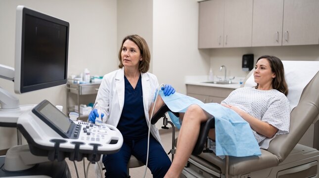Pelvic Ultrasound Examination in Patient With PMOS