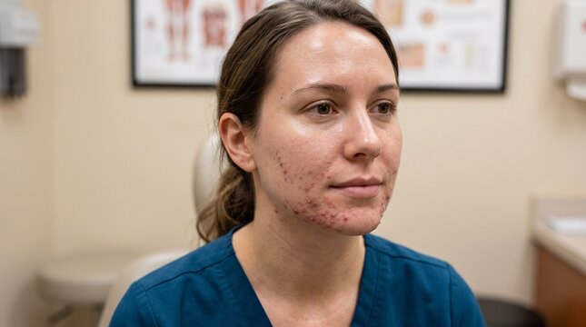 PMOS Associated Hormonal Acne in Adult Woman