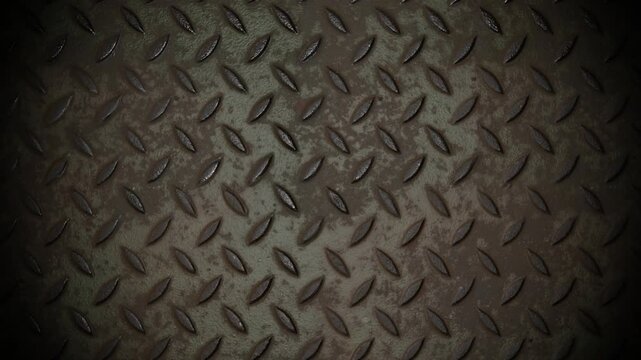 Diamond plate metal texture background with raised pattern for industrial and construction design concept