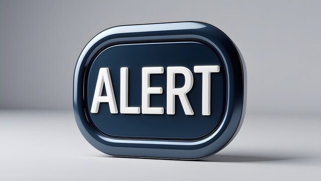 Premium 3D ALERT Control Button with Beveled Edges