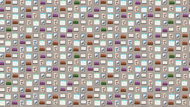 Pattern of business and office icons