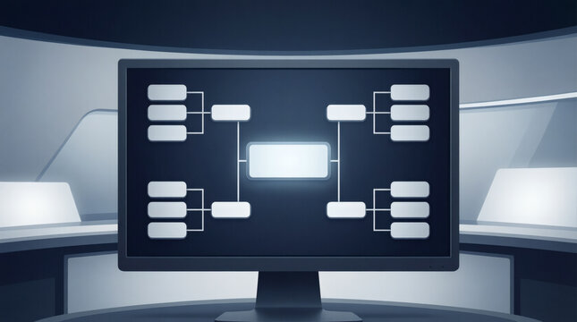Stylized Playoff Bracket in Broadcast Studio