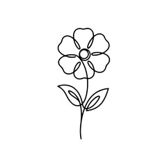 Obraz premium Anemone flower icon for tea packaging design