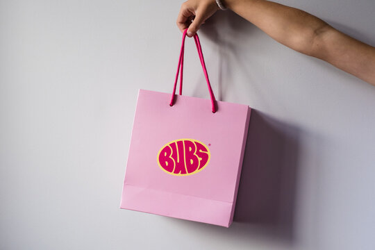 Tallinn, Estonia - September 20, 2026: BUBS candy brand logo. BUBS foam candy. BUBS is a Swedish confectionery brand known for colorful gummy and foam sweets owned by Orkla Snacks.