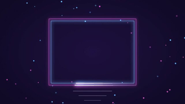 Futuristic Glowing Monitor Display Against Starry Space Background