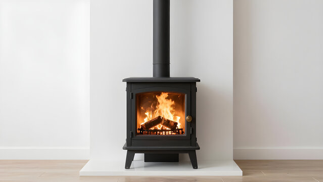 Wood Burning Stove Product Photography Studio Setup for Interior Design and Home Decor