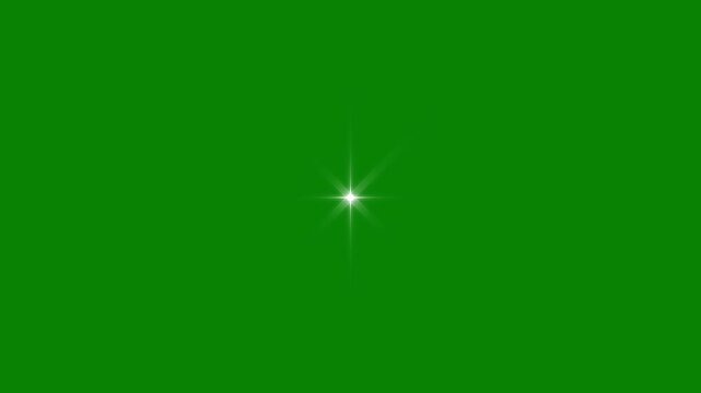 4k star twinkling motion graphics loop white cartoon doodle blinking starlets, glittering line sparkle, comic manga pop up flashes, shining festive fx overlay with green screen background 4k video