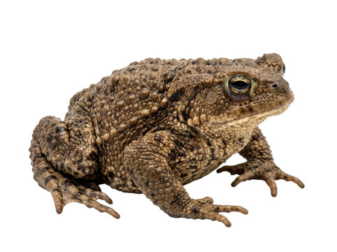 Common Toad Isolated On White Background