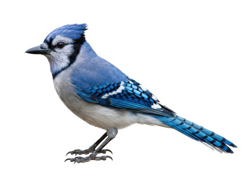 Blue Jay Bird Isolated On White