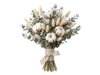 Dried Cotton and Eucalyptus Bouquet © ieps