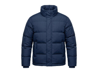 Navy Blue Puffer Jacket Isolated © ieps