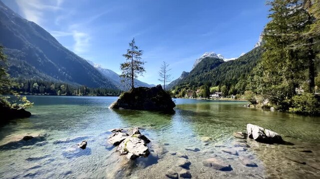 The Hintersee near Ramsau, Berchtesgaden, Bavaria, Germany