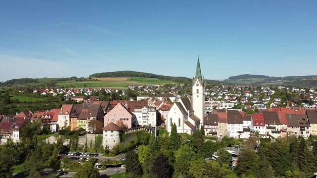 The historic old town of Engen in Hegau, Constance district, Baden-W&uuml;rttemberg, Germany