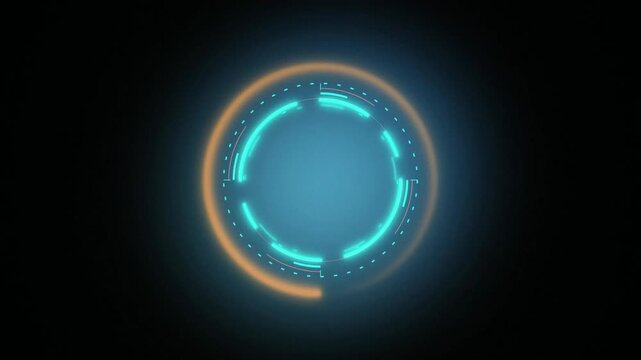 HUD circular interface reticle rotating seamless loop background