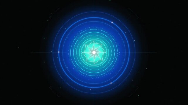 Blue futuristic tech graphic pulse seamless loop motion background