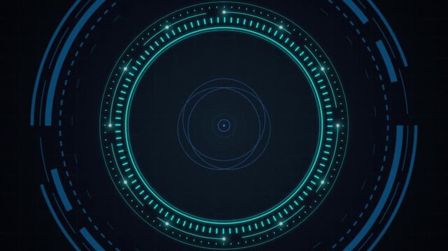 HUD graphic interface rotating seamless loop motion background