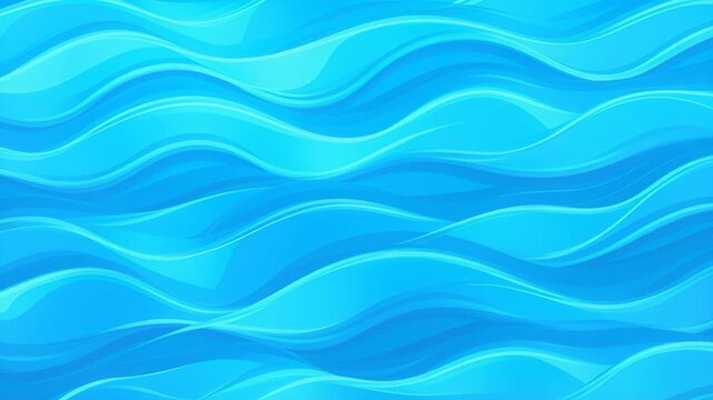 Aqua Waves: A stylized illustration of flowing, overlapping aqua waves creates a calming and fluid visual texture, suggesting movement and depth.