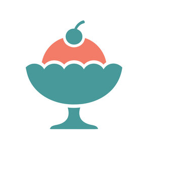 Ice cream sundae icon