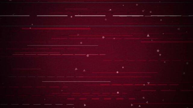 Abstract red digital glitch background with signal interference