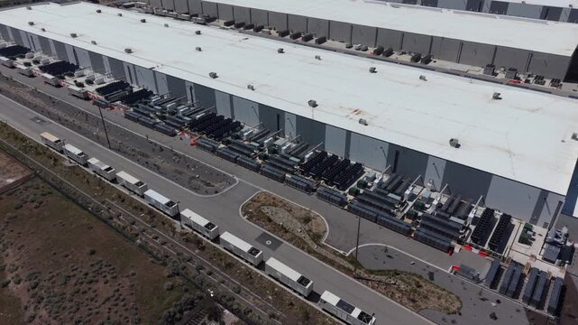 Aerial view of a large data center facility in Salt Lake City