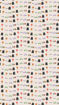 Seamless Pattern of Travel Icons