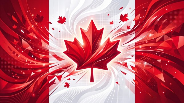 a cool looking canadian flag background
