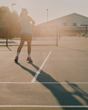 tennis player on the court