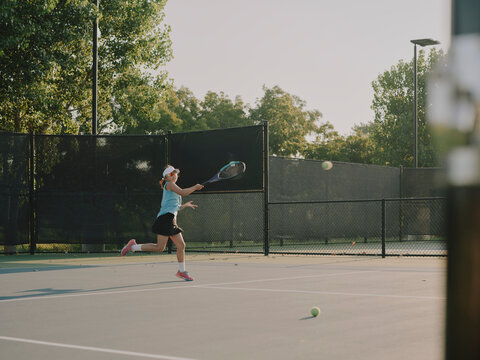 tennis player in action