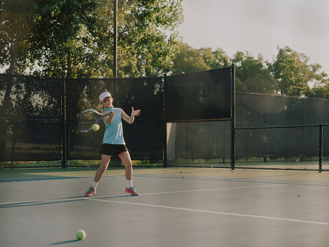 tennis player in action