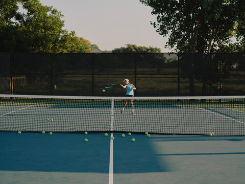 tennis player in action
