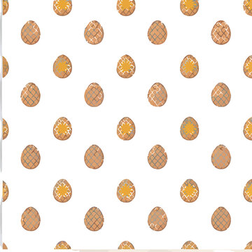 Seamless pattern of Easter eggs