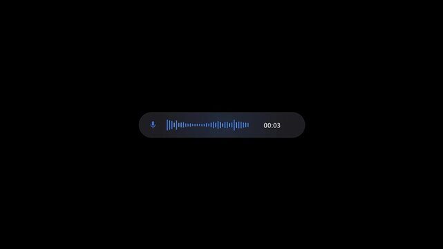 Modern Digital Voice Search Bar Interface Motion Graphics Studio Render