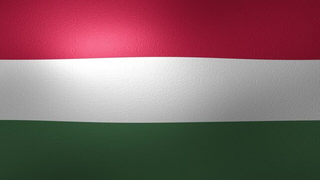 Waving flag of Hungary in the wind animation