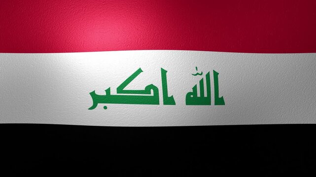 Waving national flag of Iraq animation loop