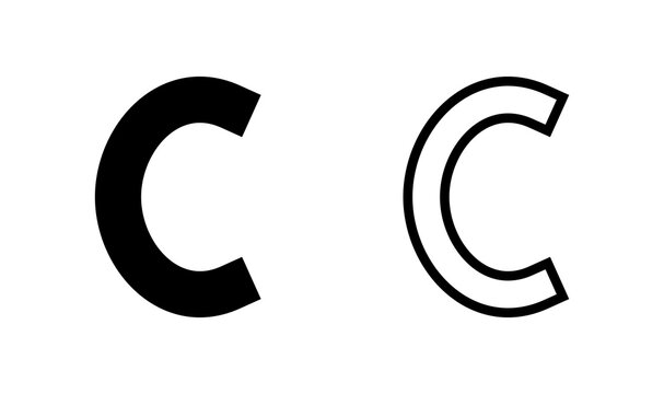 Copyright icon vector. copyright symbol