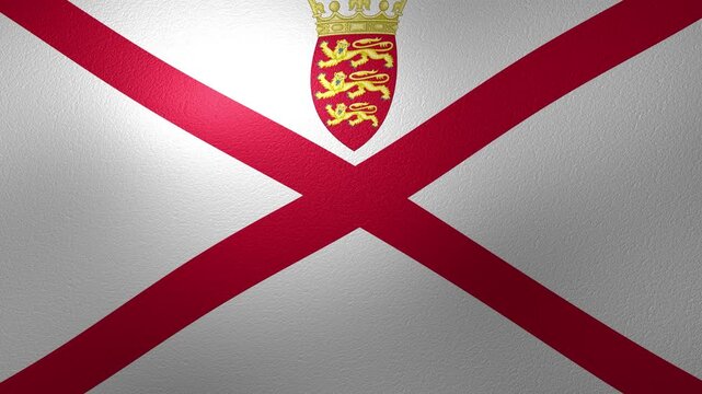 Waving national flag of Jersey animation