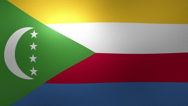 Waving Comoros flag animation loop