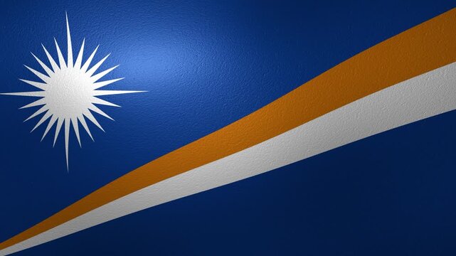Waving flag of the Marshall Islands animation