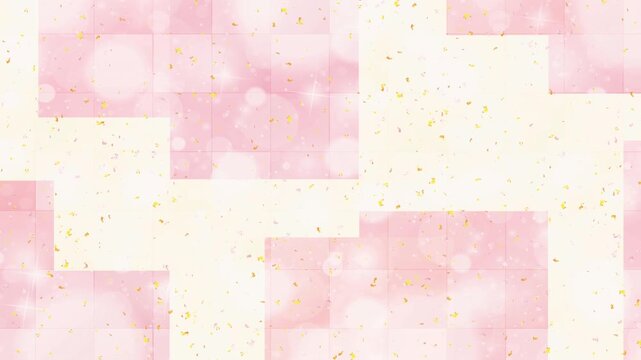 Pink Gold Leaf Pattern 4K