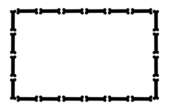 Black Bone Halloween Border Frame