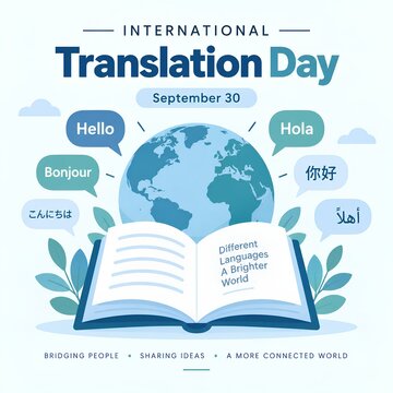 International Translation Day September 30 &ndash; Global Languages Illustration