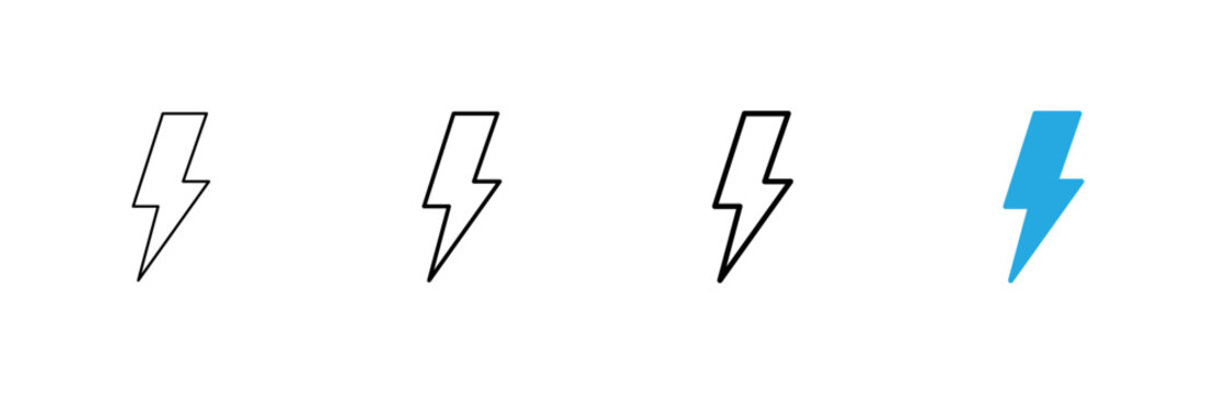 Lightning icon vector. electric sign and symbol. power icon. energy sign
