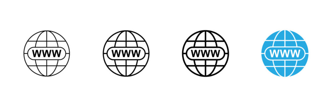 Web icon vector. go to web sign and symbol. web click icon. Global search icon